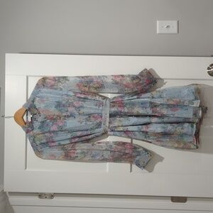 Ivy City Co Blue Floral Dress